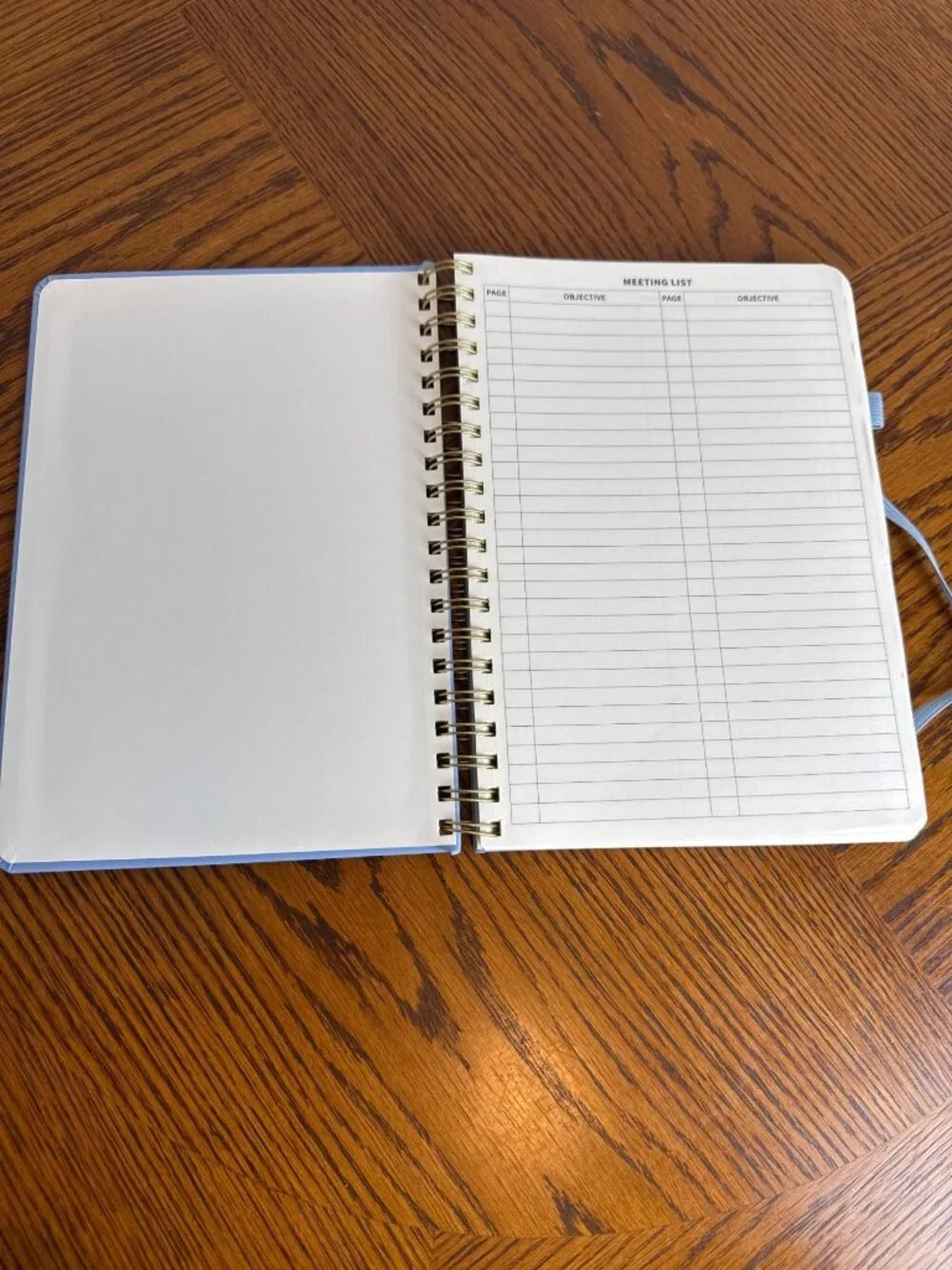 Periwinkle Blue Meeting Minutes Planner Calendar New.